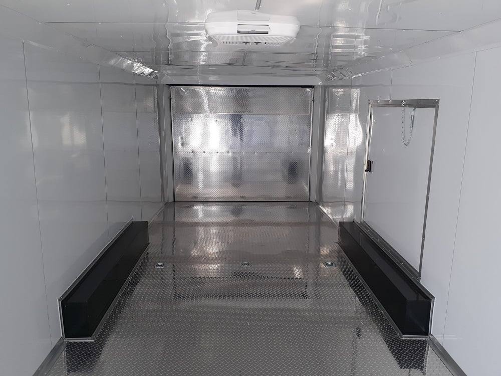White Custom Enclosed Trailer 8.5′ X 26′ Car Hauler Storage - Image 10