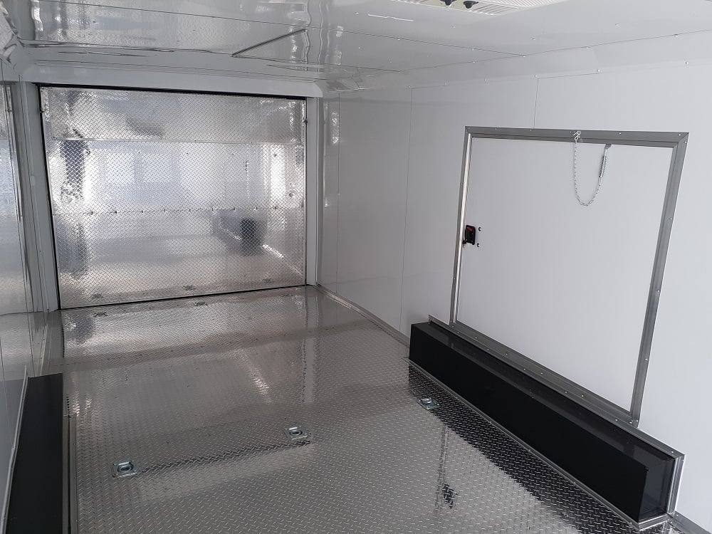 White Custom Enclosed Trailer 8.5′ X 26′ Car Hauler Storage - Image 11