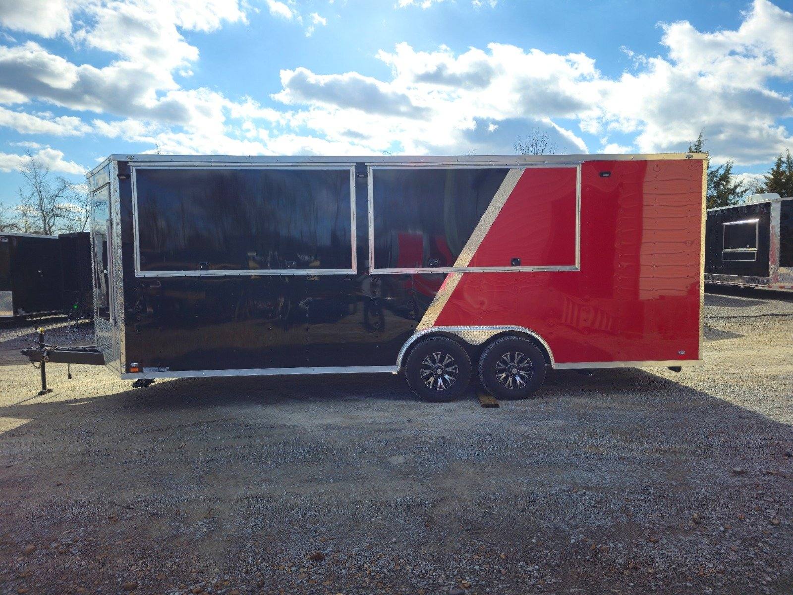 8.5′ X 22′ Red & Black Custom Enclosed Trailer - Image 4