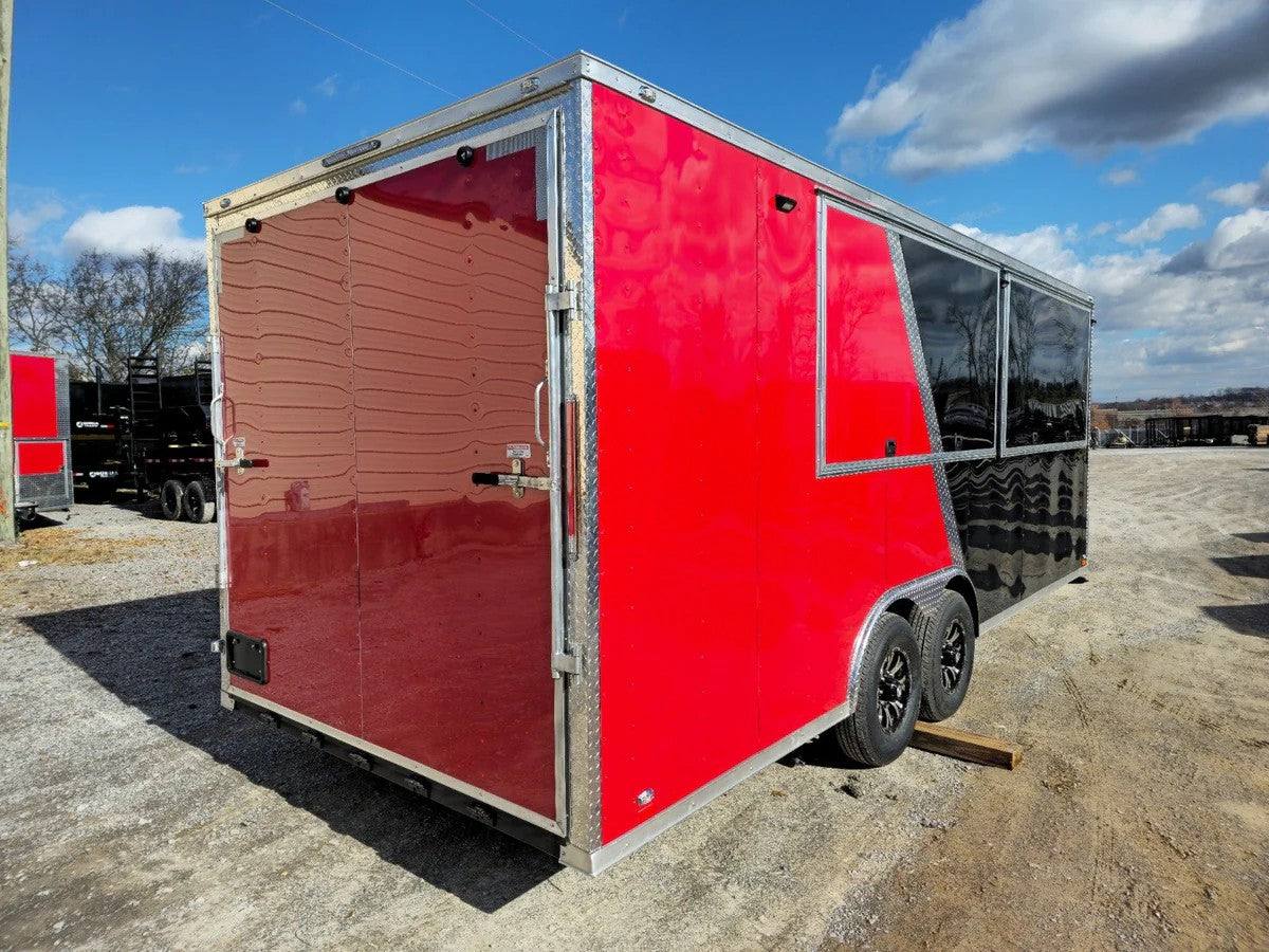 8.5′ X 22′ Red & Black Custom Enclosed Trailer - Image 9