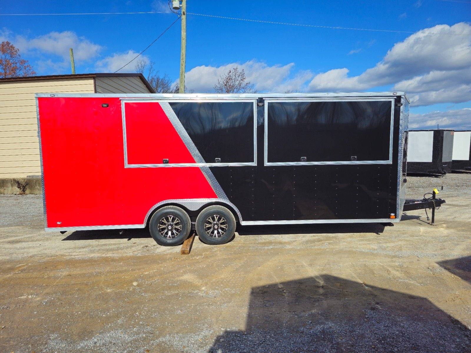 8.5′ X 22′ Red & Black Custom Enclosed Trailer - Image 6