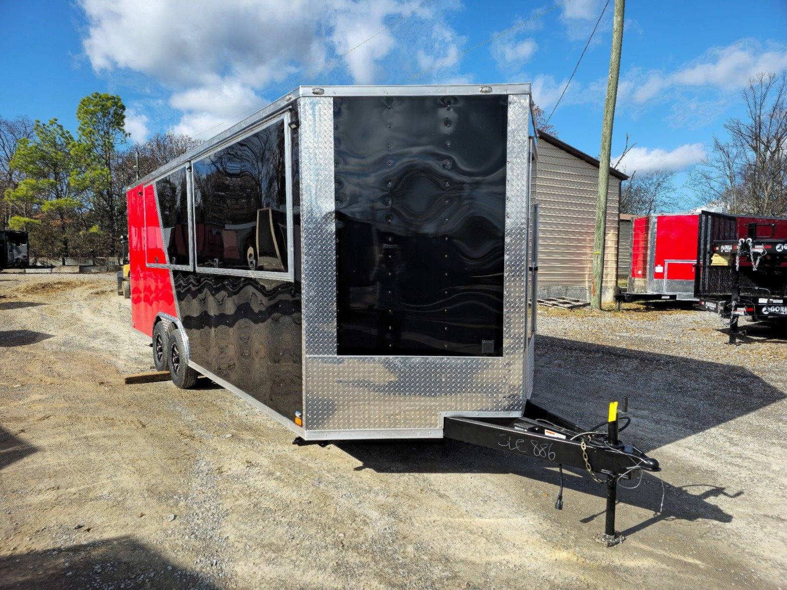 8.5′ X 22′ Red & Black Custom Enclosed Trailer - Image 10