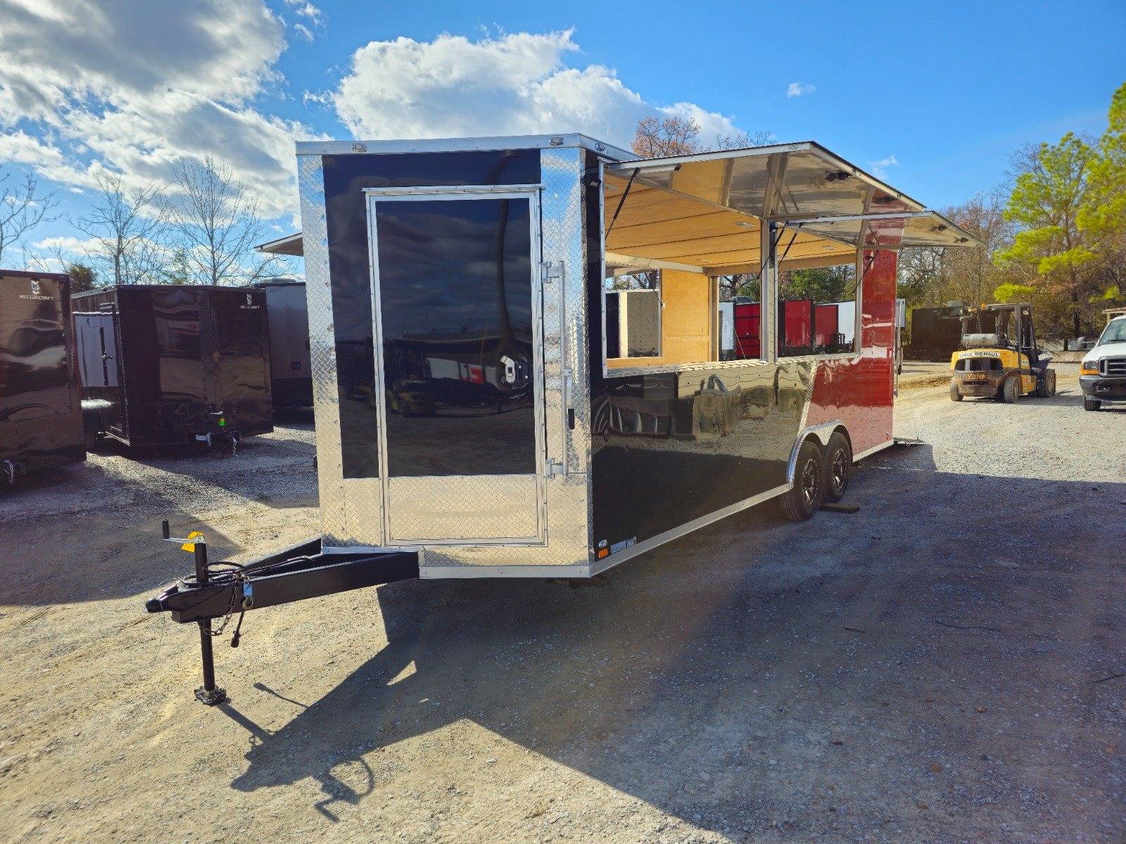8.5′ X 22′ Red & Black Custom Enclosed Trailer - Image 12