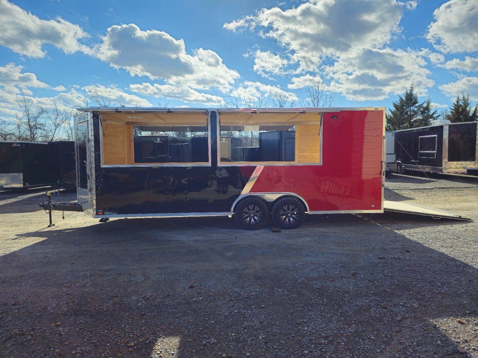 8.5′ X 22′ Red & Black Custom Enclosed Trailer - Image 13