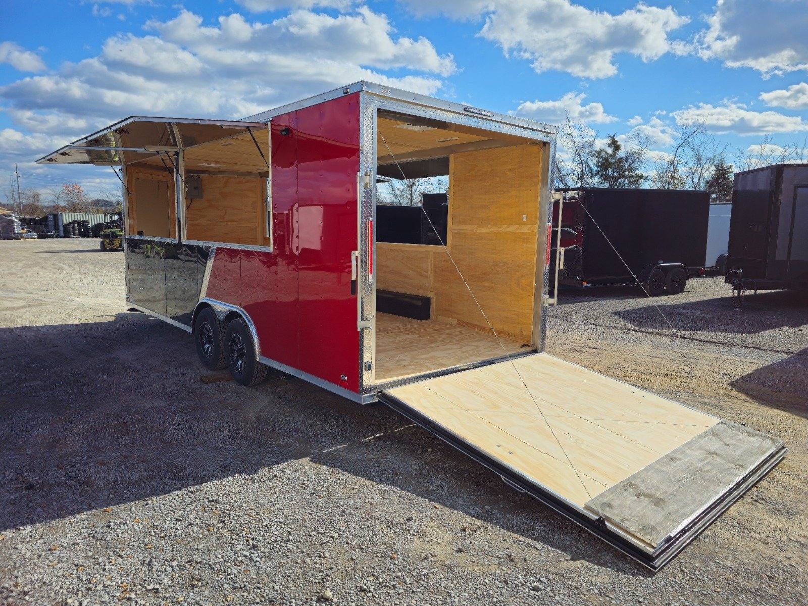 8.5′ X 22′ Red & Black Custom Enclosed Trailer - Image 14