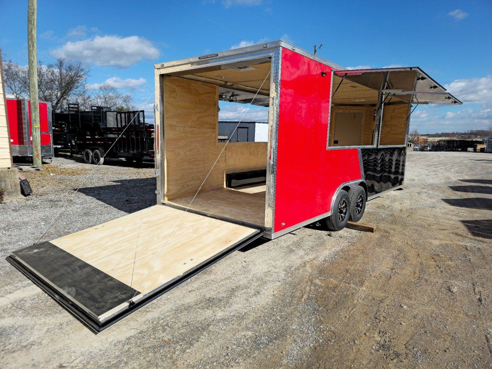 8.5′ X 22′ Red & Black Custom Enclosed Trailer - Image 16