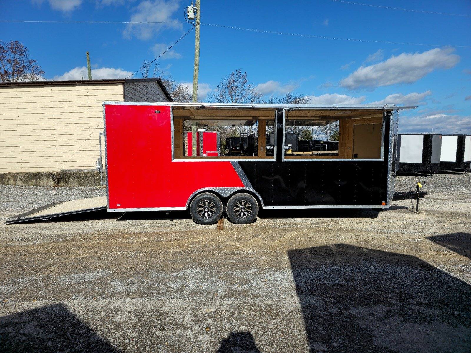 8.5′ X 22′ Red & Black Custom Enclosed Trailer - Image 17