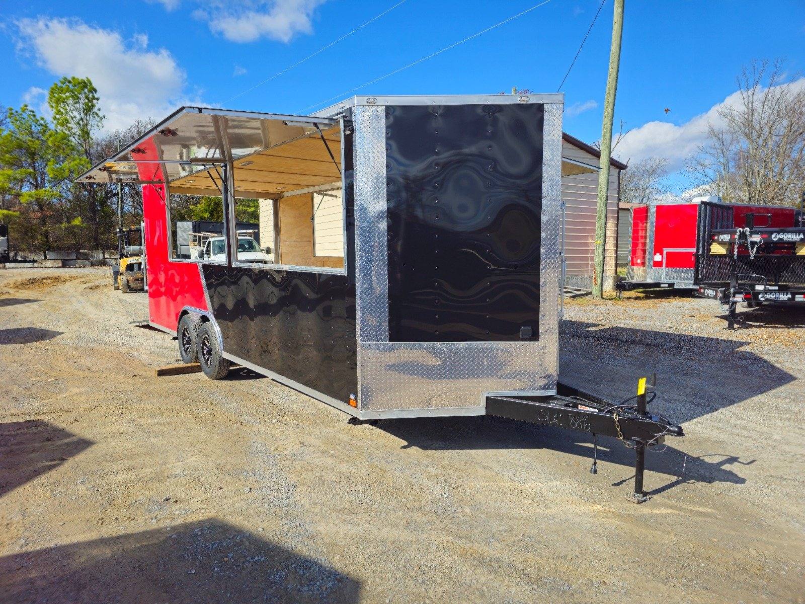 8.5′ X 22′ Red & Black Custom Enclosed Trailer - Image 18