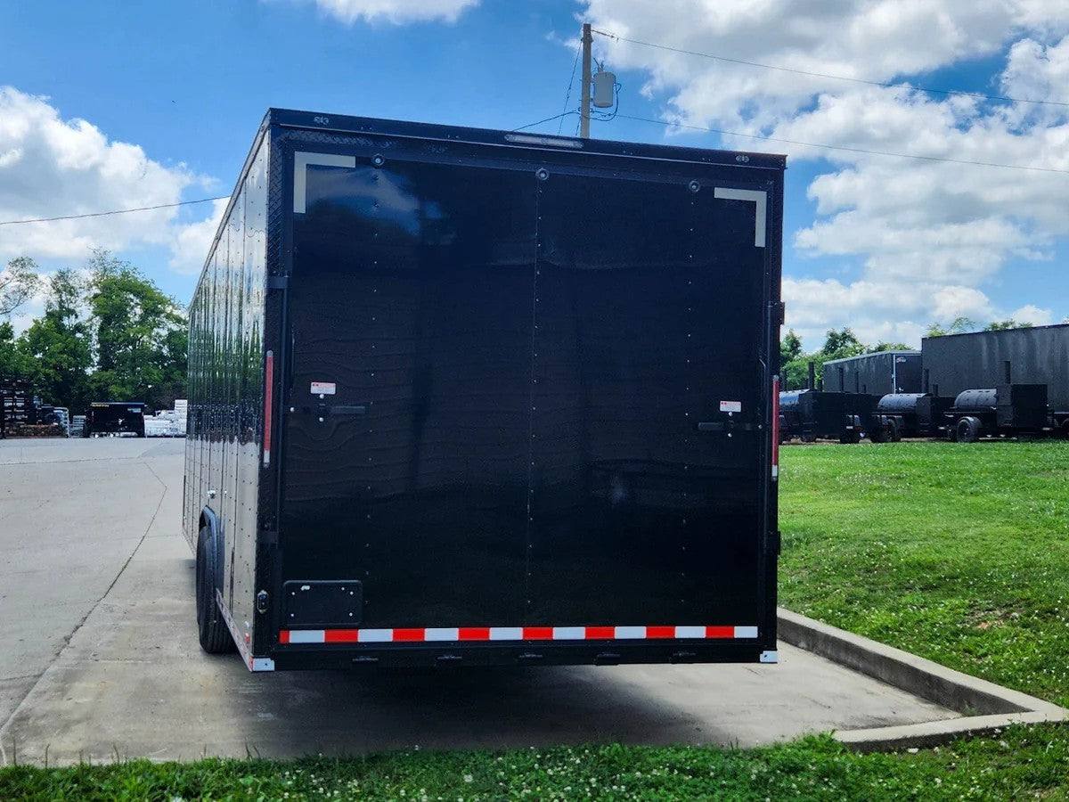 8.5×28 Black V-Nose Enclosed Trailer with Blackout Pkg (2) 7K Axles - Image 5