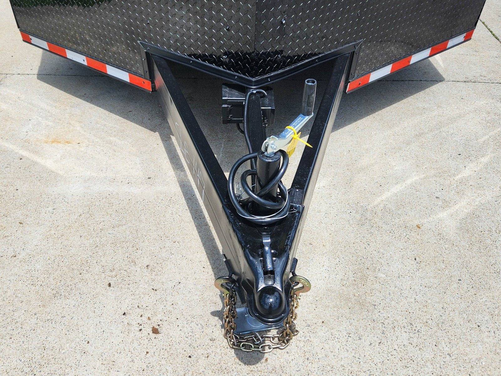 8.5×28 Black V-Nose Enclosed Trailer with Blackout Pkg (2) 7K Axles - Image 8