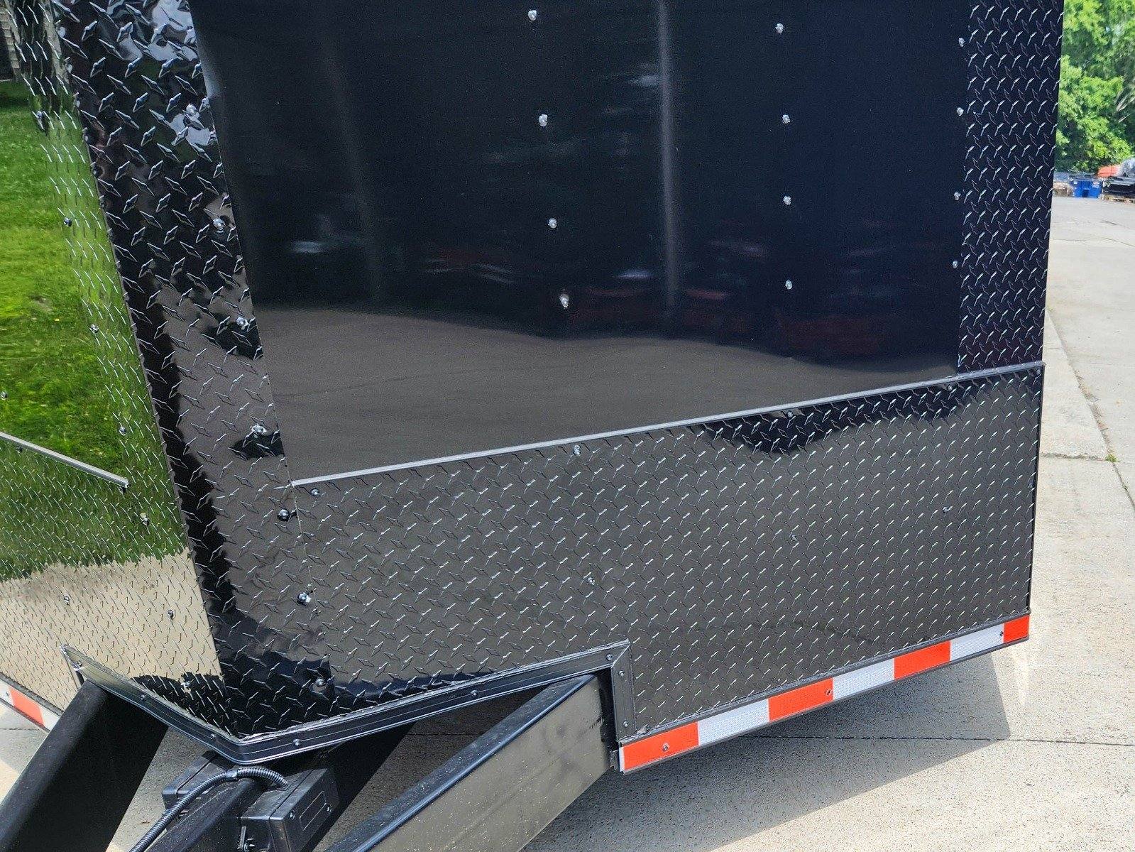 8.5×28 Black V-Nose Enclosed Trailer with Blackout Pkg (2) 7K Axles - Image 9