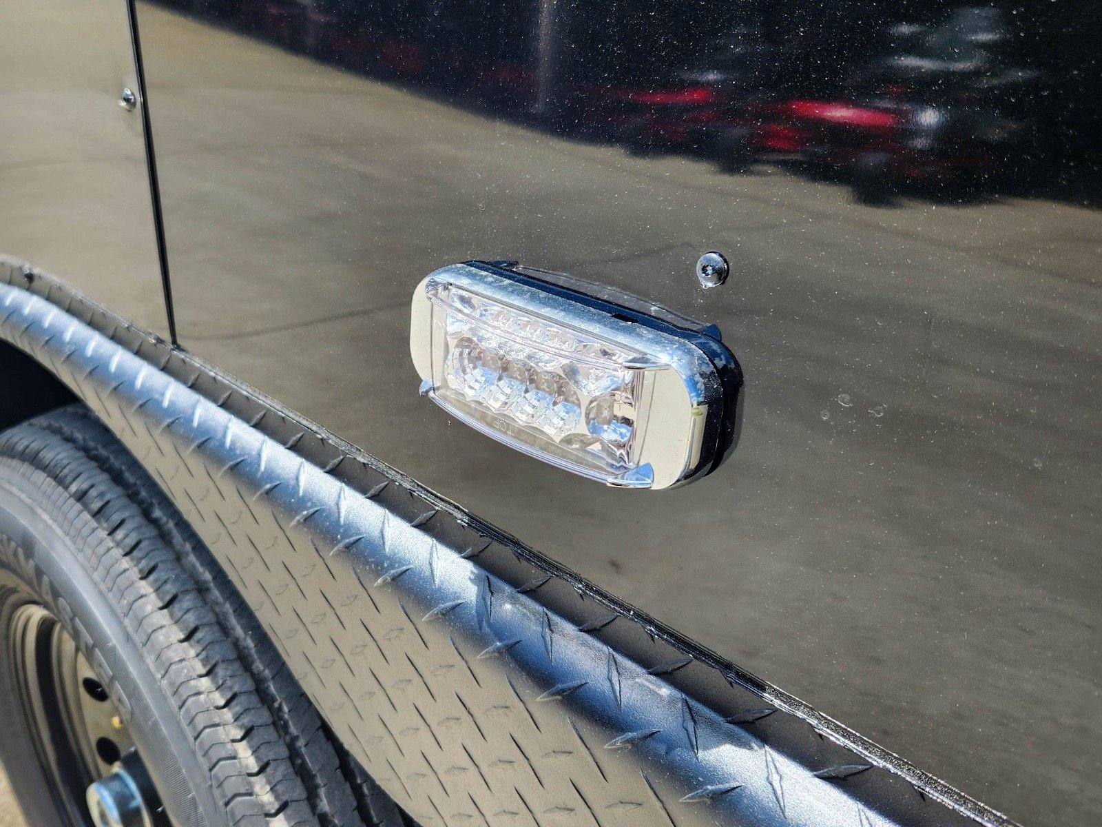 8.5×28 Black V-Nose Enclosed Trailer with Blackout Pkg (2) 7K Axles - Image 11