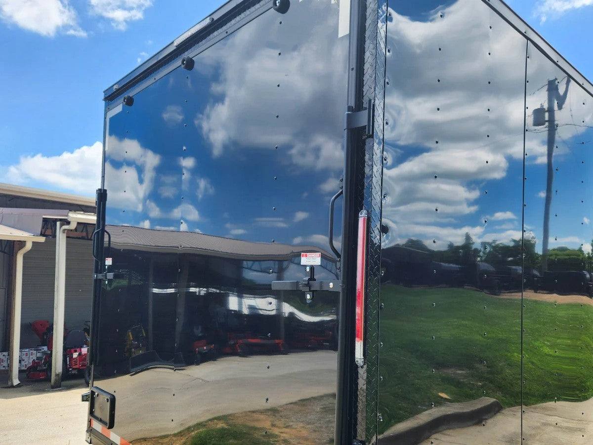 8.5×28 Black V-Nose Enclosed Trailer with Blackout Pkg (2) 7K Axles - Image 6