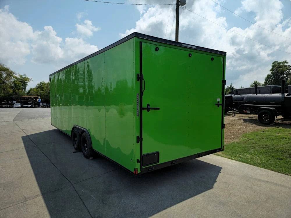 8.5×24 Neon Green Enclosed Trailer with Blackout Trim (2) 5200lb Axles - Image 6