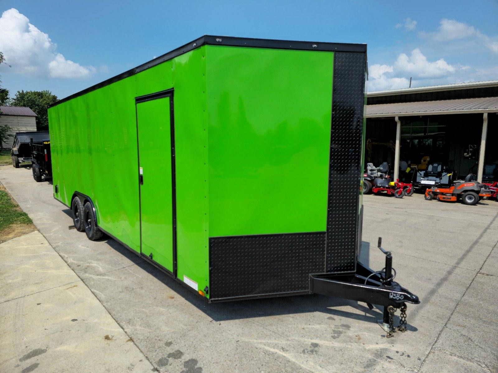 8.5×24 Neon Green Enclosed Trailer with Blackout Trim (2) 5200lb Axles - Image 10