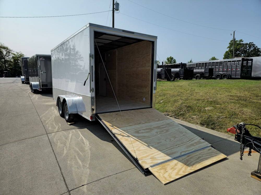 7′ X 16′ White Vnose Enclosed Trailer (2) 3,500lb Axles 7ft With Splash Guards - Image 15