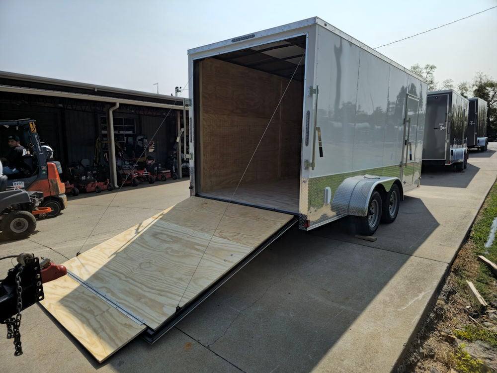 7′ X 16′ White Vnose Enclosed Trailer (2) 3,500lb Axles 7ft With Splash Guards - Image 17