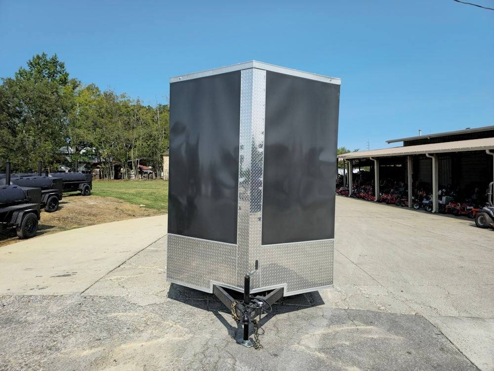 7′ x 14′ Charcoal Gray Enclosed Trailer 8ft Interior (2) 3500 lb Axles - Image 2
