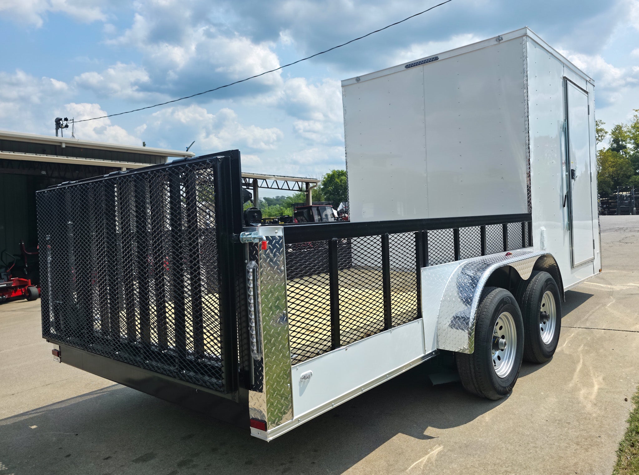 7×18 Hybrid Enclosed Trailer with Side Door (2) 5,200lb Axles Storage - Image 9