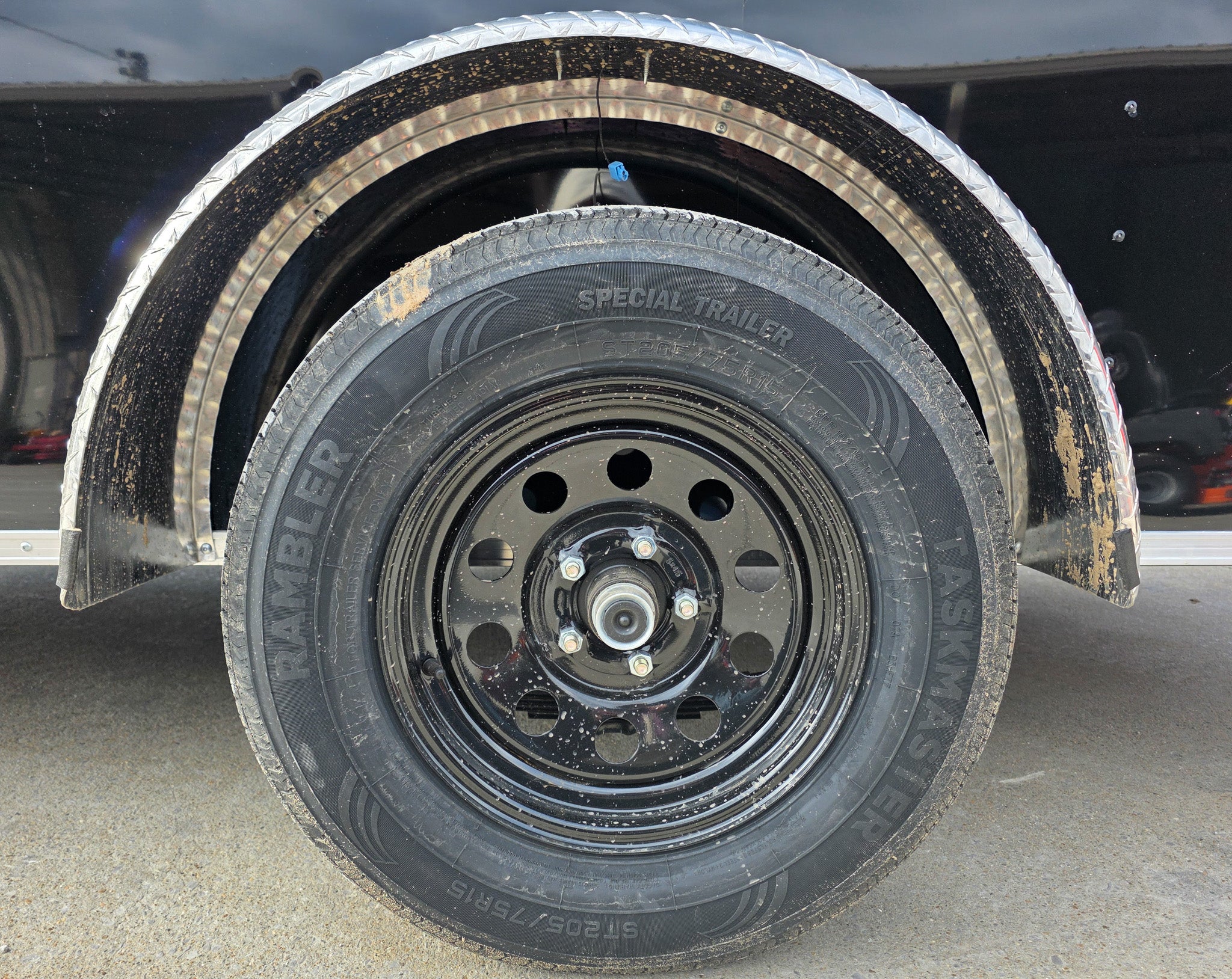 6×12 Black V-Nose Enclosed Trailer with Silver ATP (1) 3,500lb Axle - Image 24
