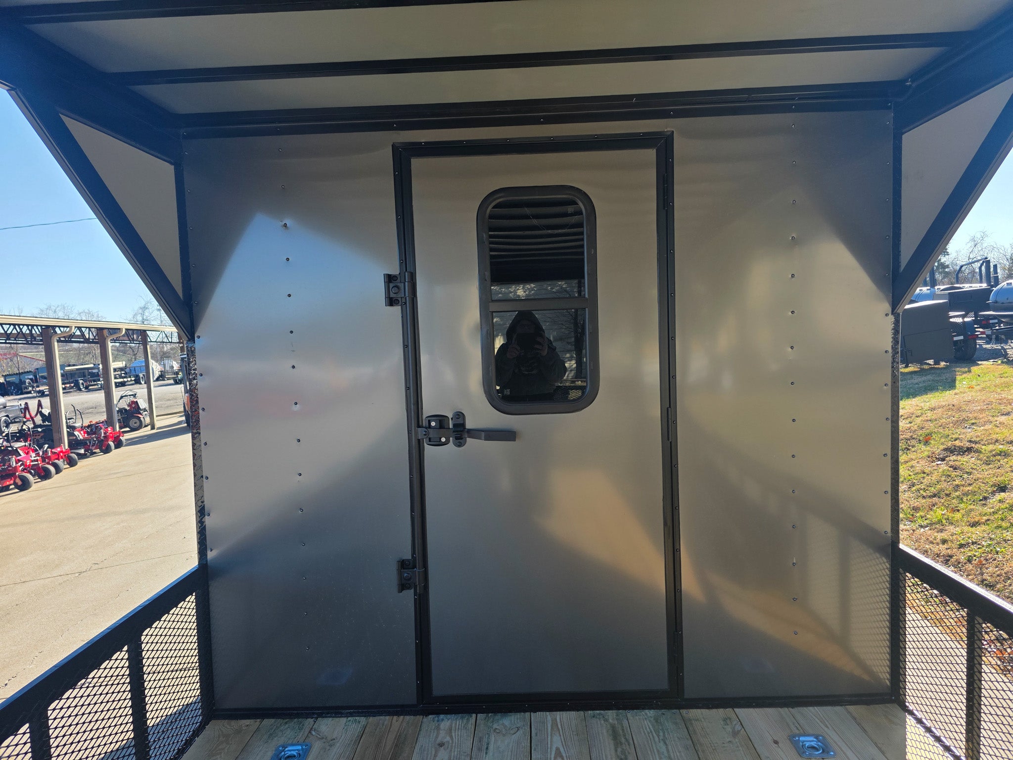 8.5’X24′ Charcoal Enclosed Trailer Hybrid Roof Platform and Equipment Hauler (2) 8000lb Axle - Image 30