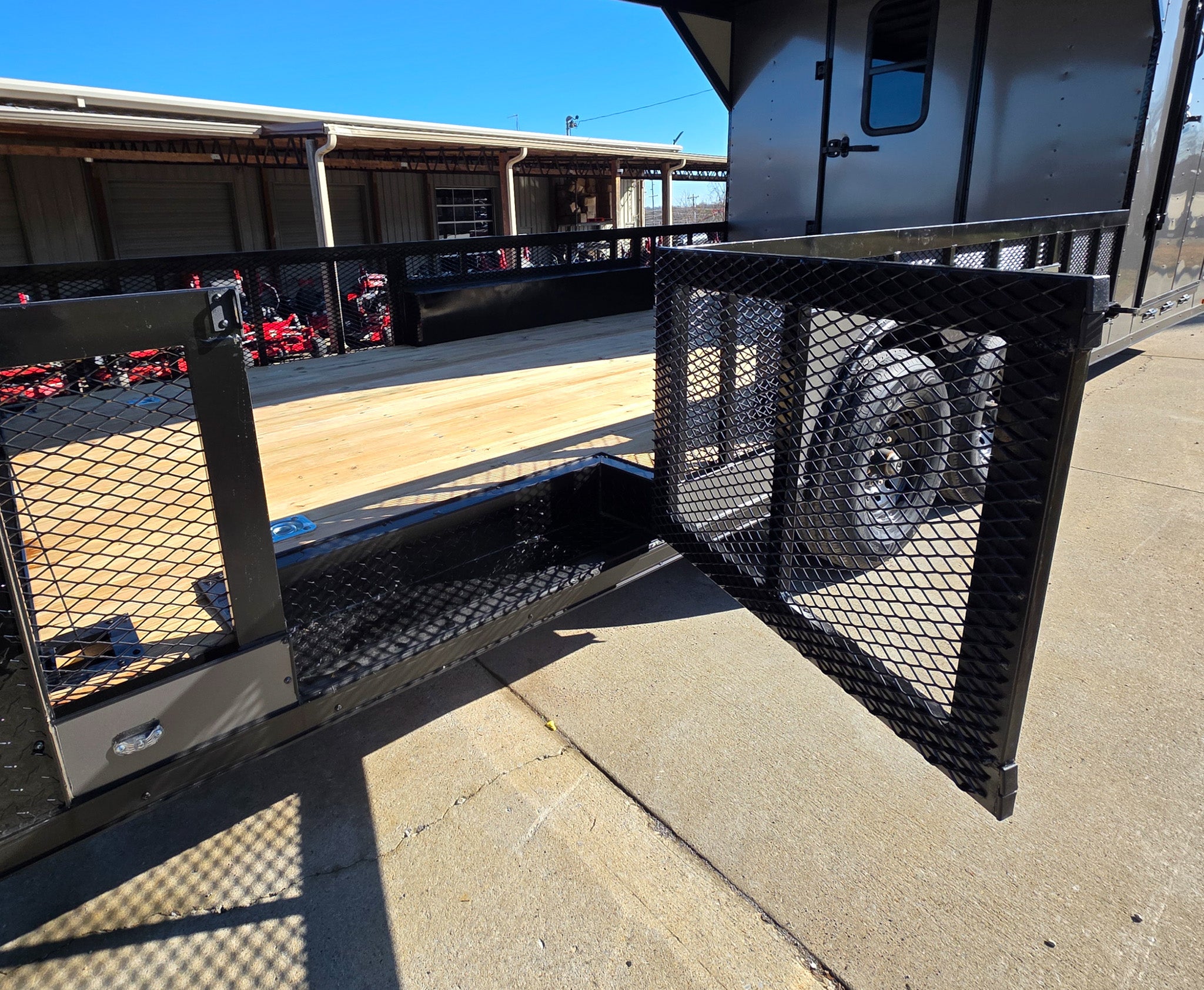 8.5’X24′ Charcoal Enclosed Trailer Hybrid Roof Platform and Equipment Hauler (2) 8000lb Axle - Image 18