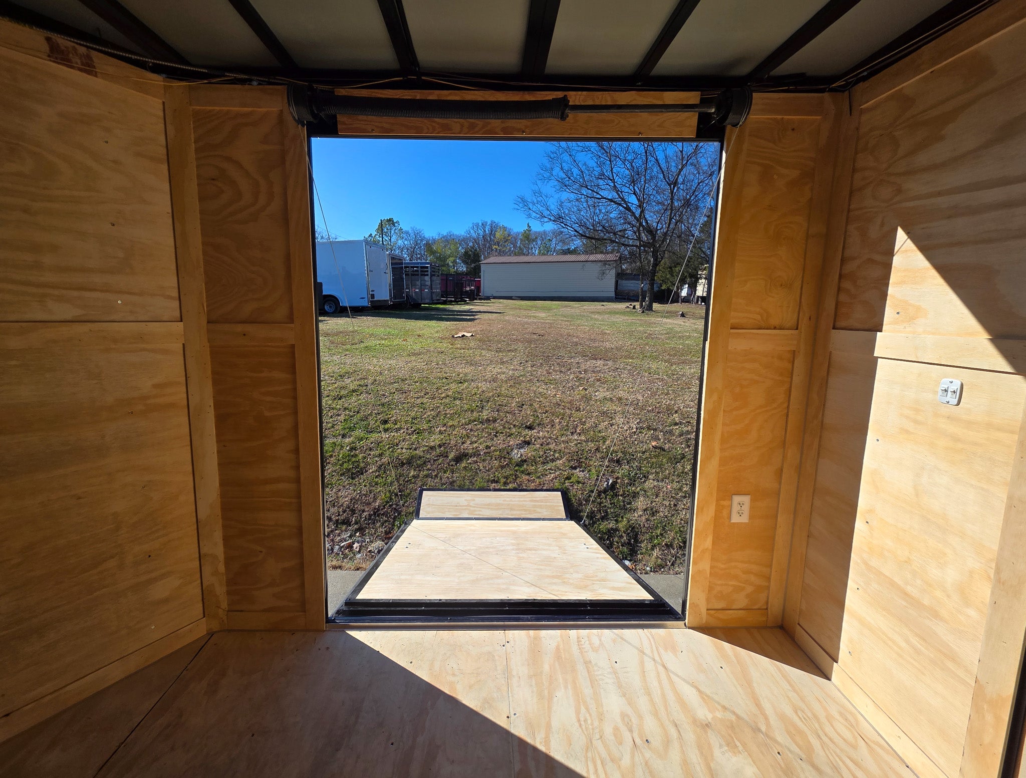 8.5’X24′ Charcoal Enclosed Trailer Hybrid Roof Platform and Equipment Hauler (2) 8000lb Axle - Image 35