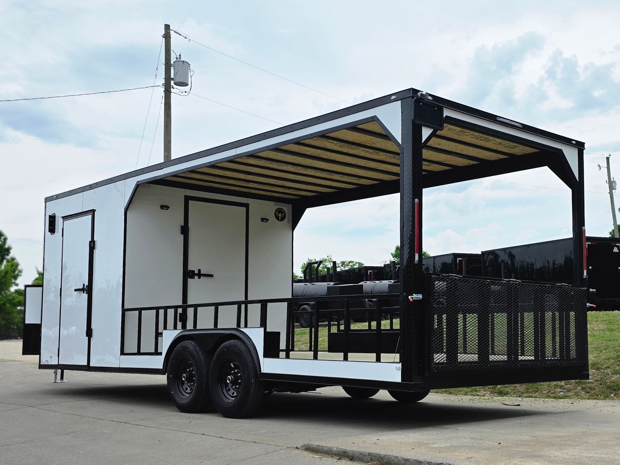 8.5’X24′ White Hybrid Enclosed Trailer W/ Roof Covered Deck and Gen box (2)7,000lb Axles - Image 3