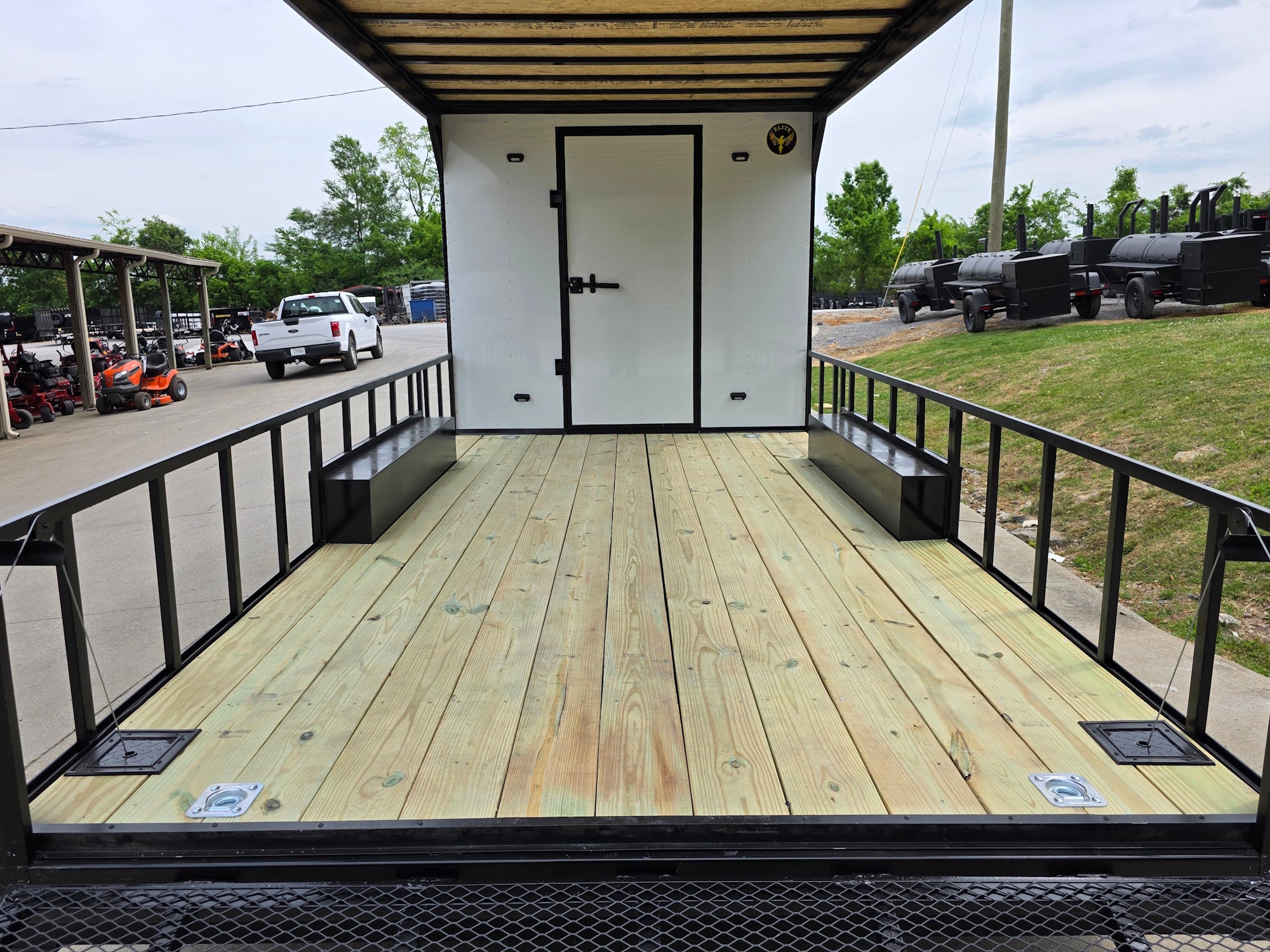 8.5’X24′ White Hybrid Enclosed Trailer W/ Roof Covered Deck and Gen box (2)7,000lb Axles - Image 26