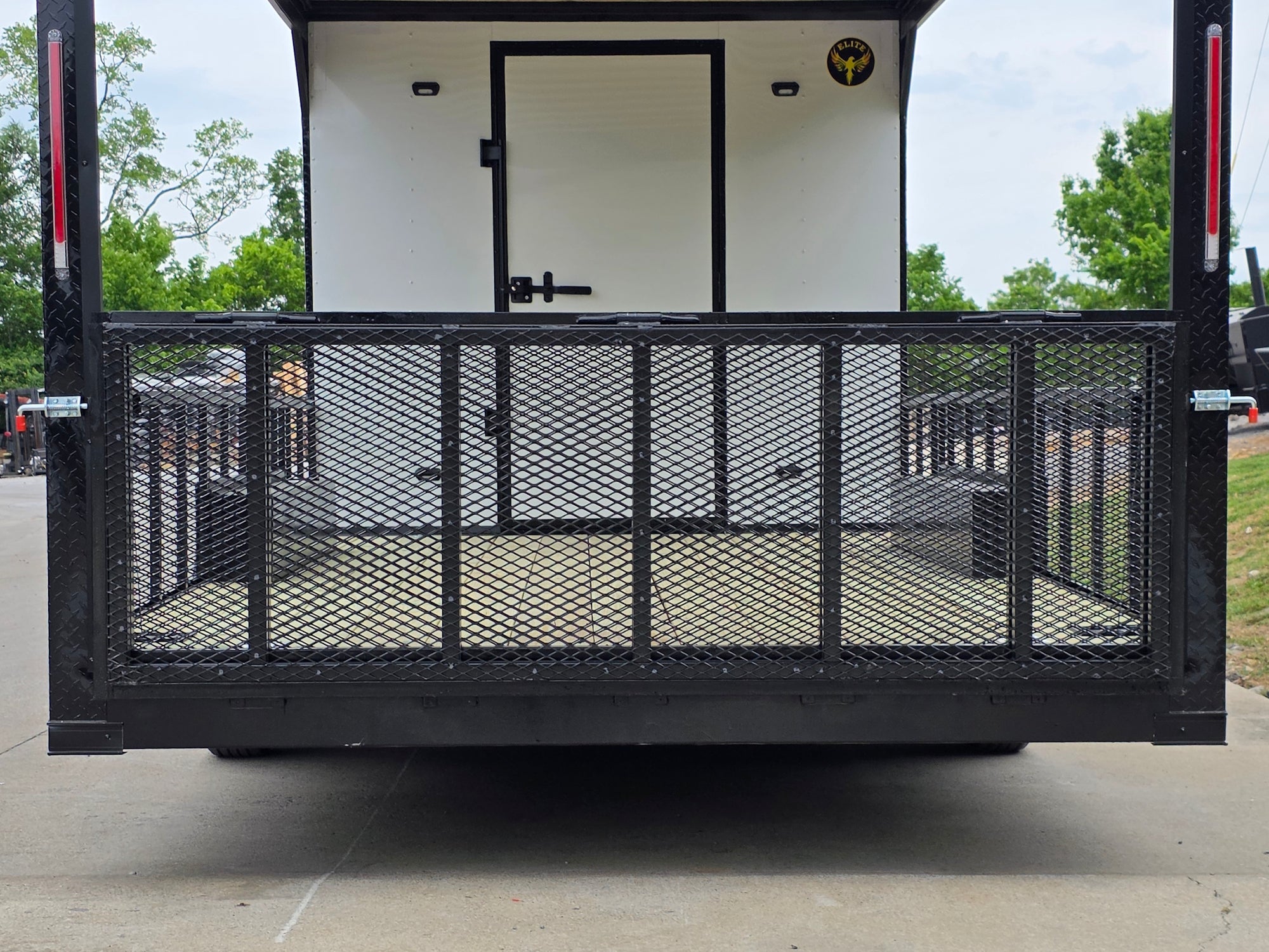 8.5’X24′ White Hybrid Enclosed Trailer W/ Roof Covered Deck and Gen box (2)7,000lb Axles - Image 25