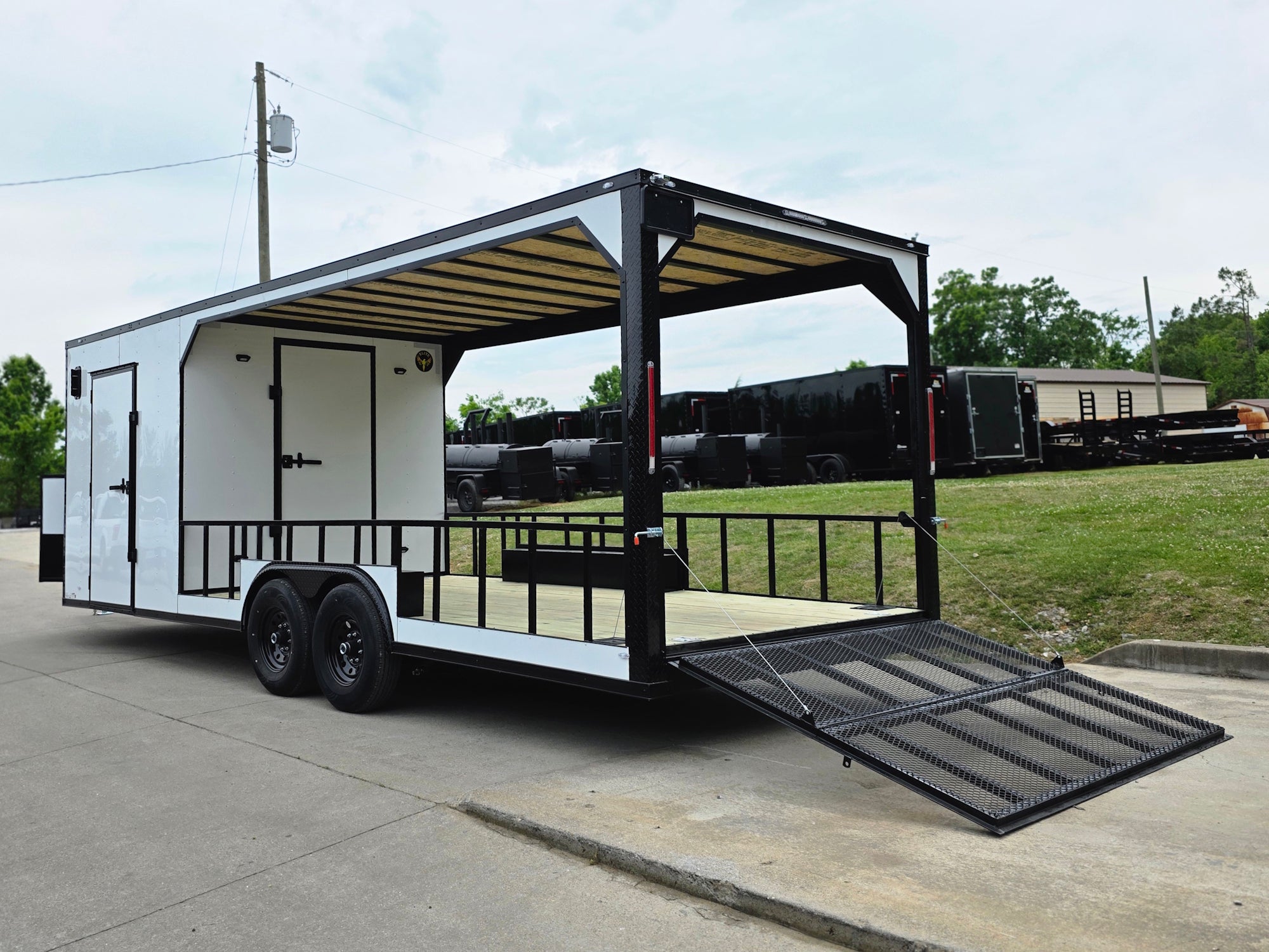 8.5’X24′ White Hybrid Enclosed Trailer W/ Roof Covered Deck and Gen box (2)7,000lb Axles - Image 11