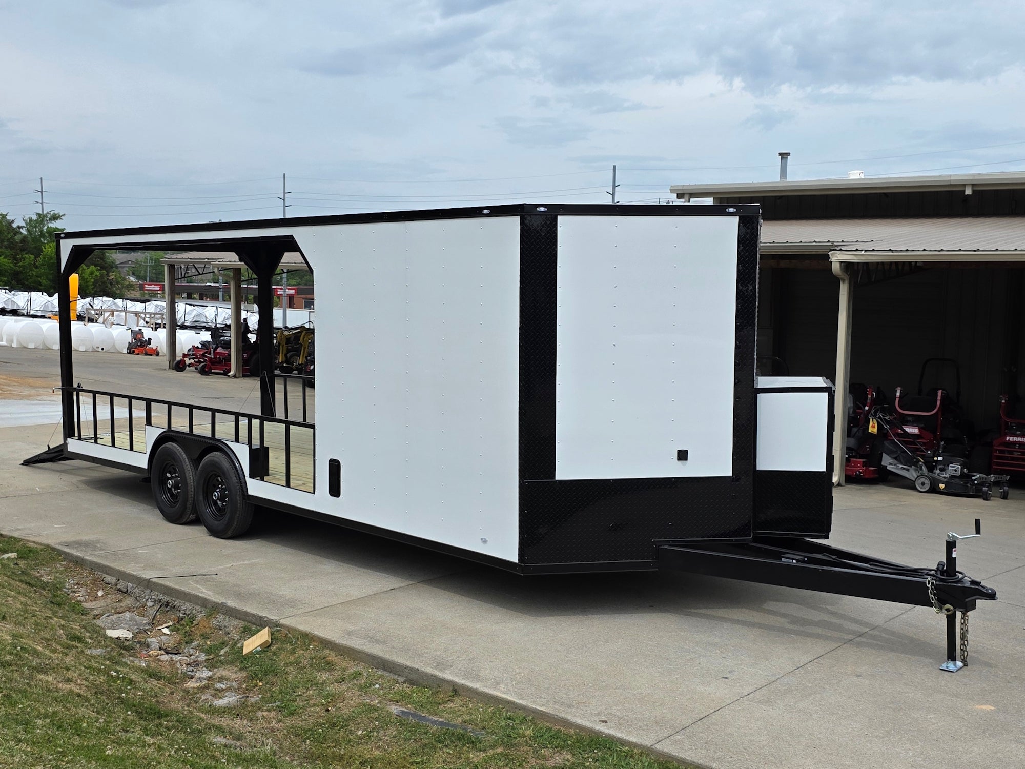 8.5’X24′ White Hybrid Enclosed Trailer W/ Roof Covered Deck and Gen box (2)7,000lb Axles - Image 15