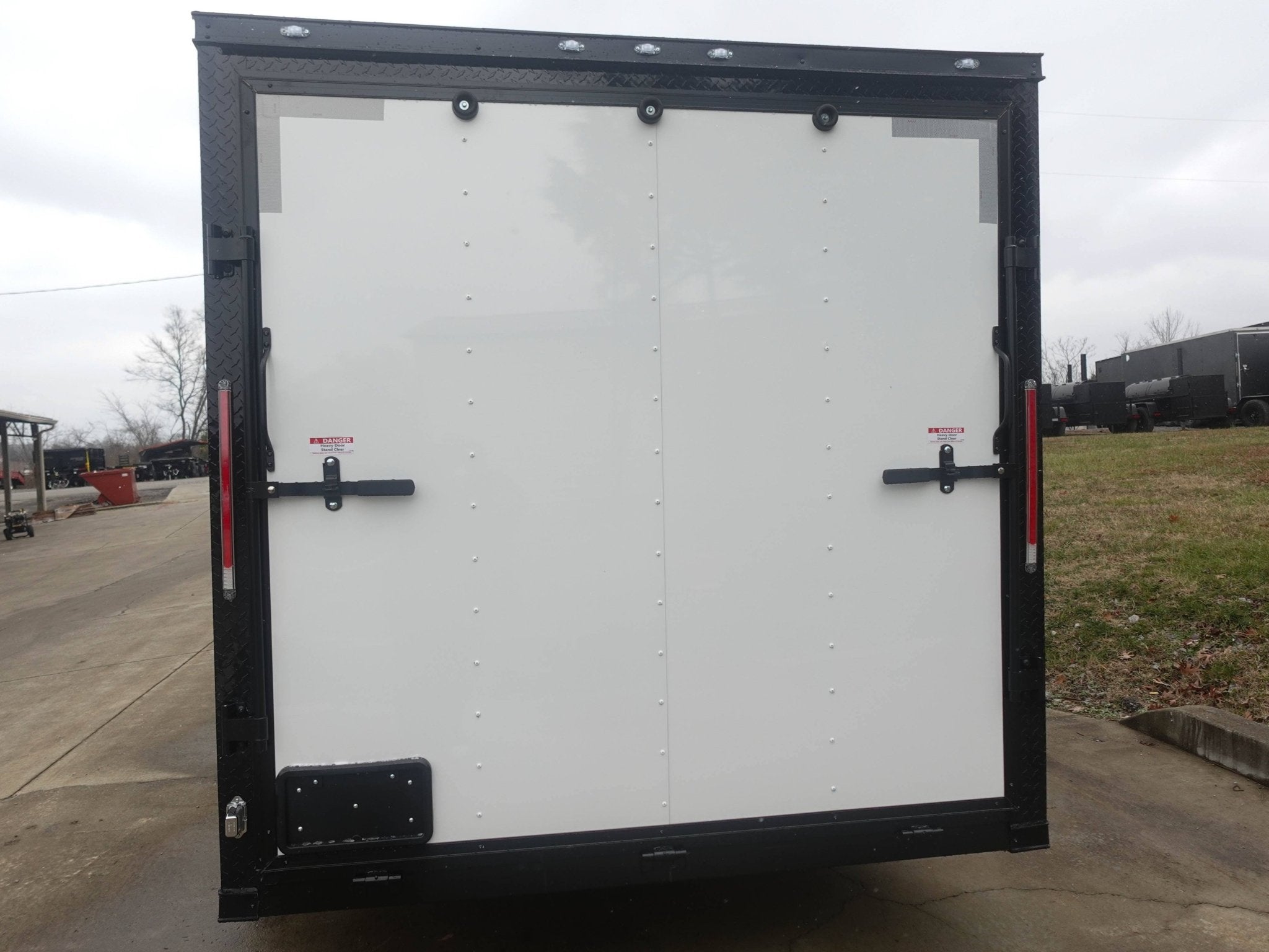 7×12 Enclosed Trailer White V-Nose Blackout Package 3,500lb Axle Storage - Image 5