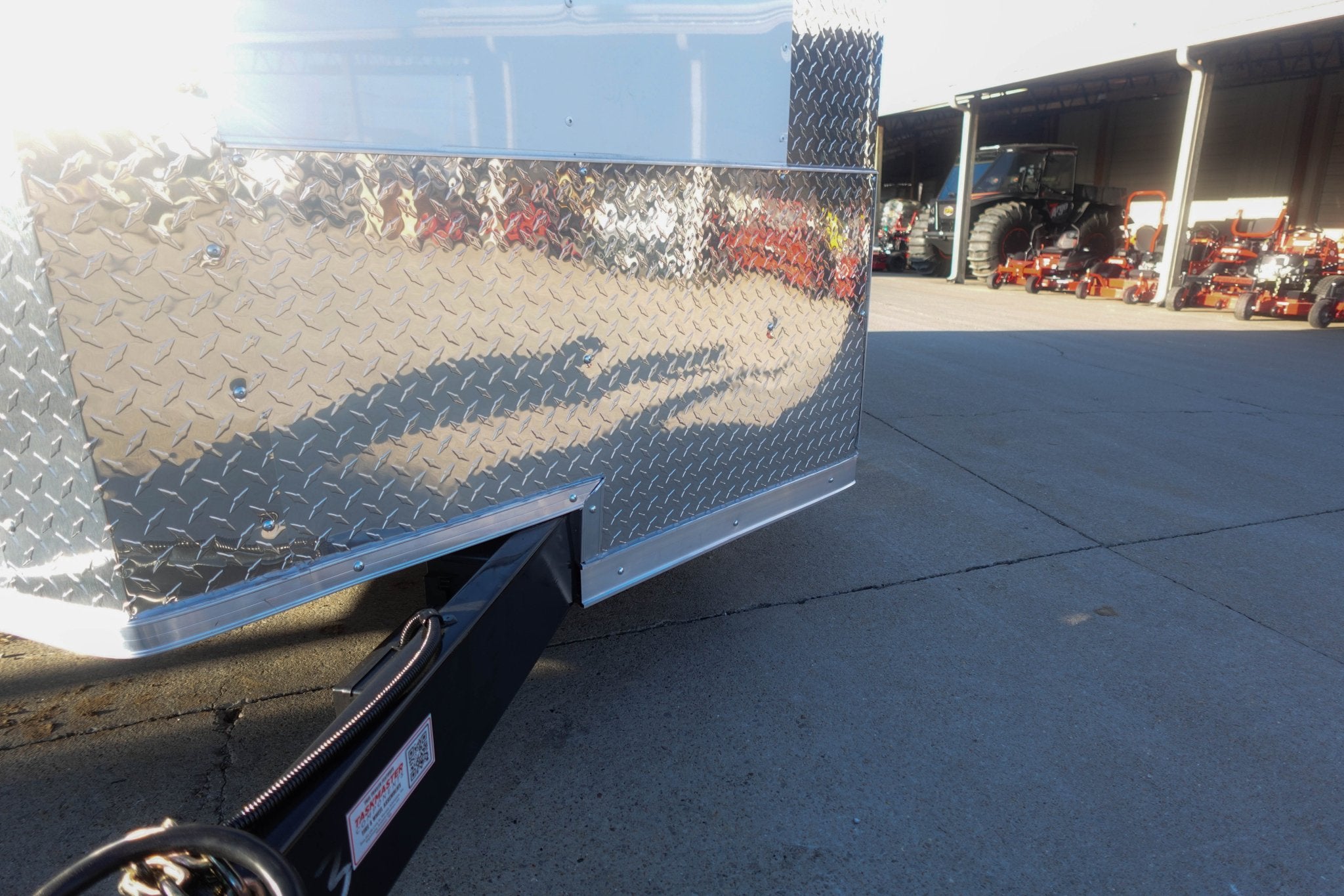 7×12 Tandem White V-Nose Enclosed Trailer - Image 6
