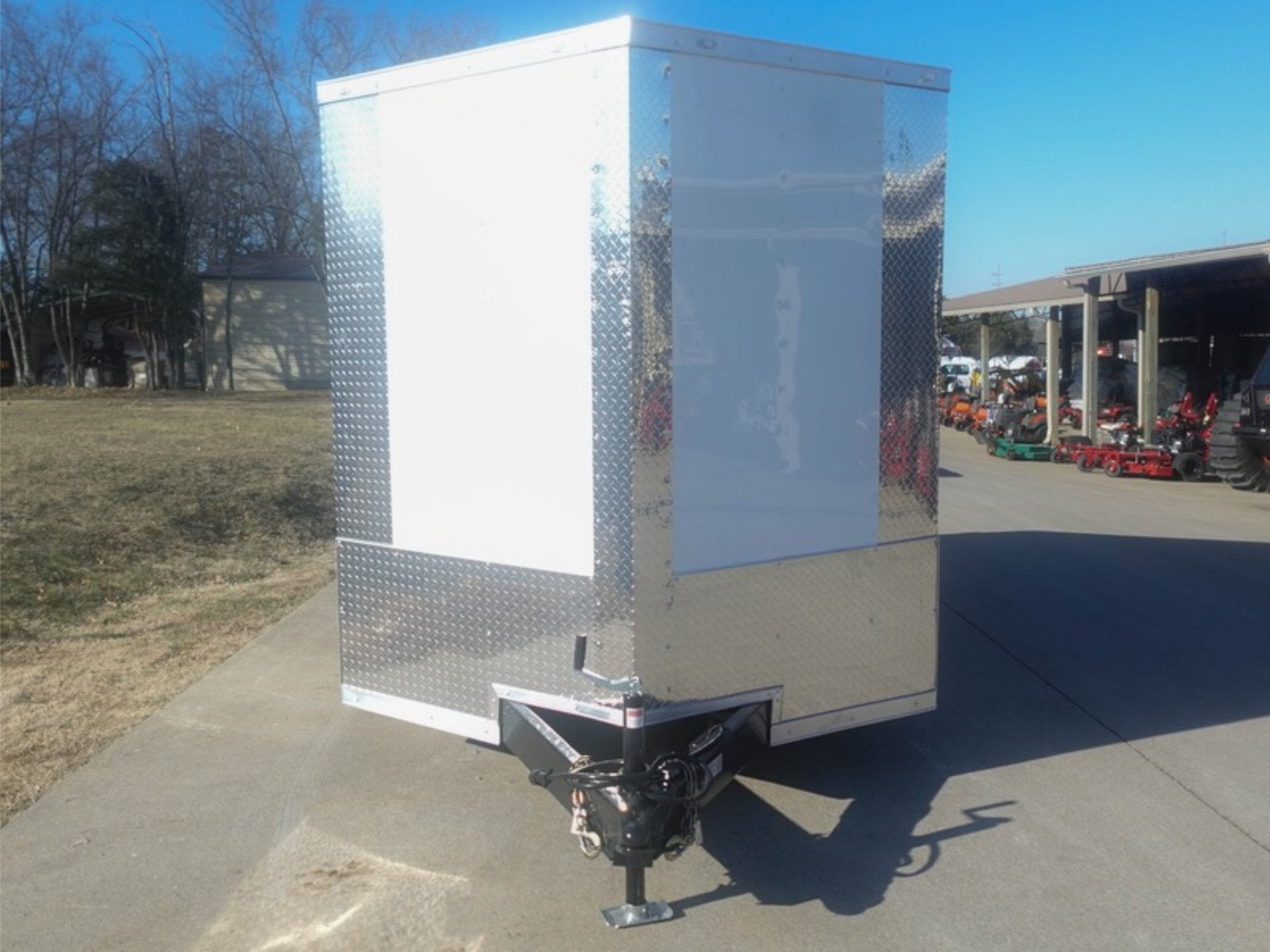 7×12 Tandem White V-Nose Enclosed Trailer - Image 4