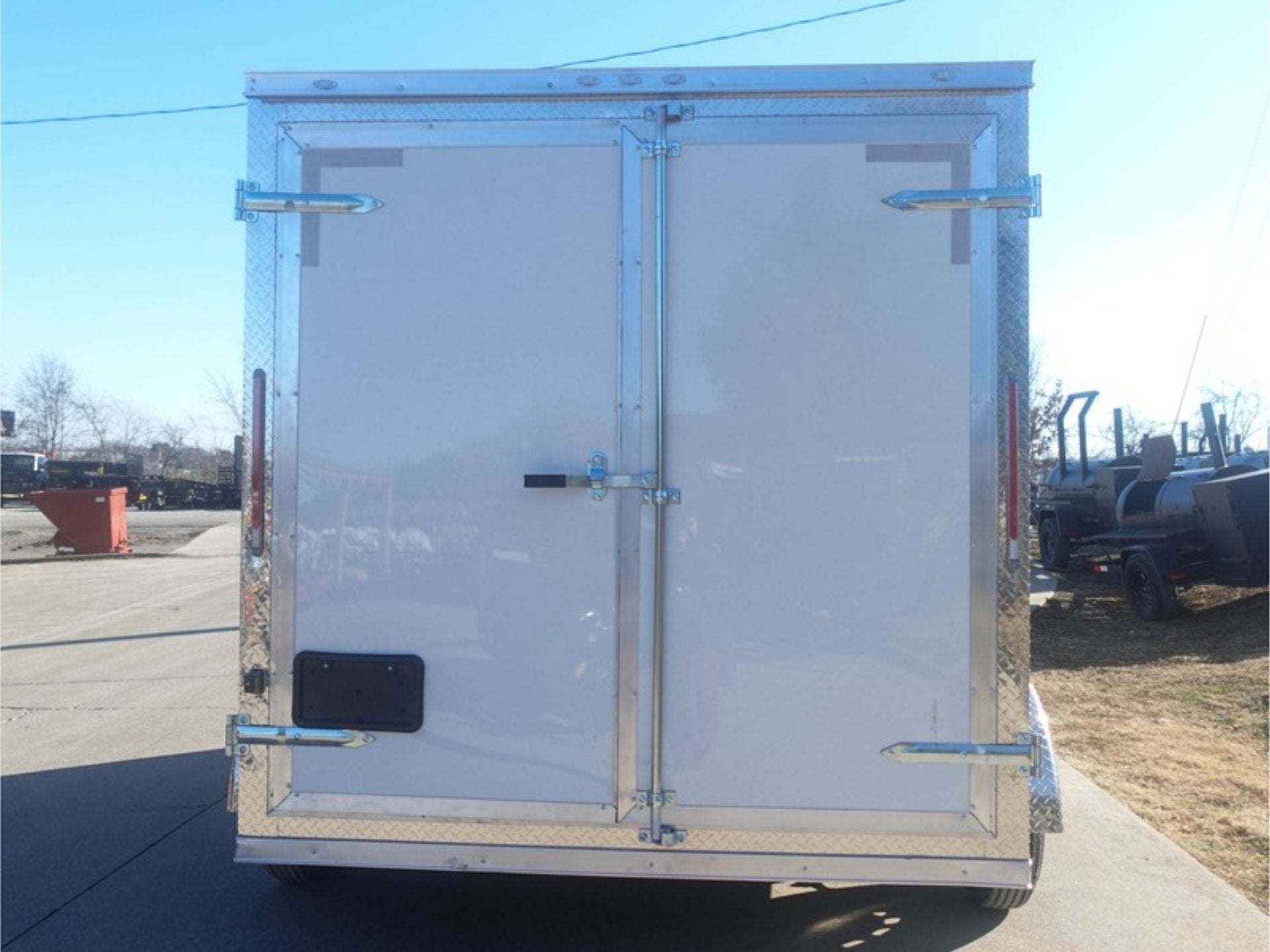 7×12 Tandem White V-Nose Enclosed Trailer - Image 8