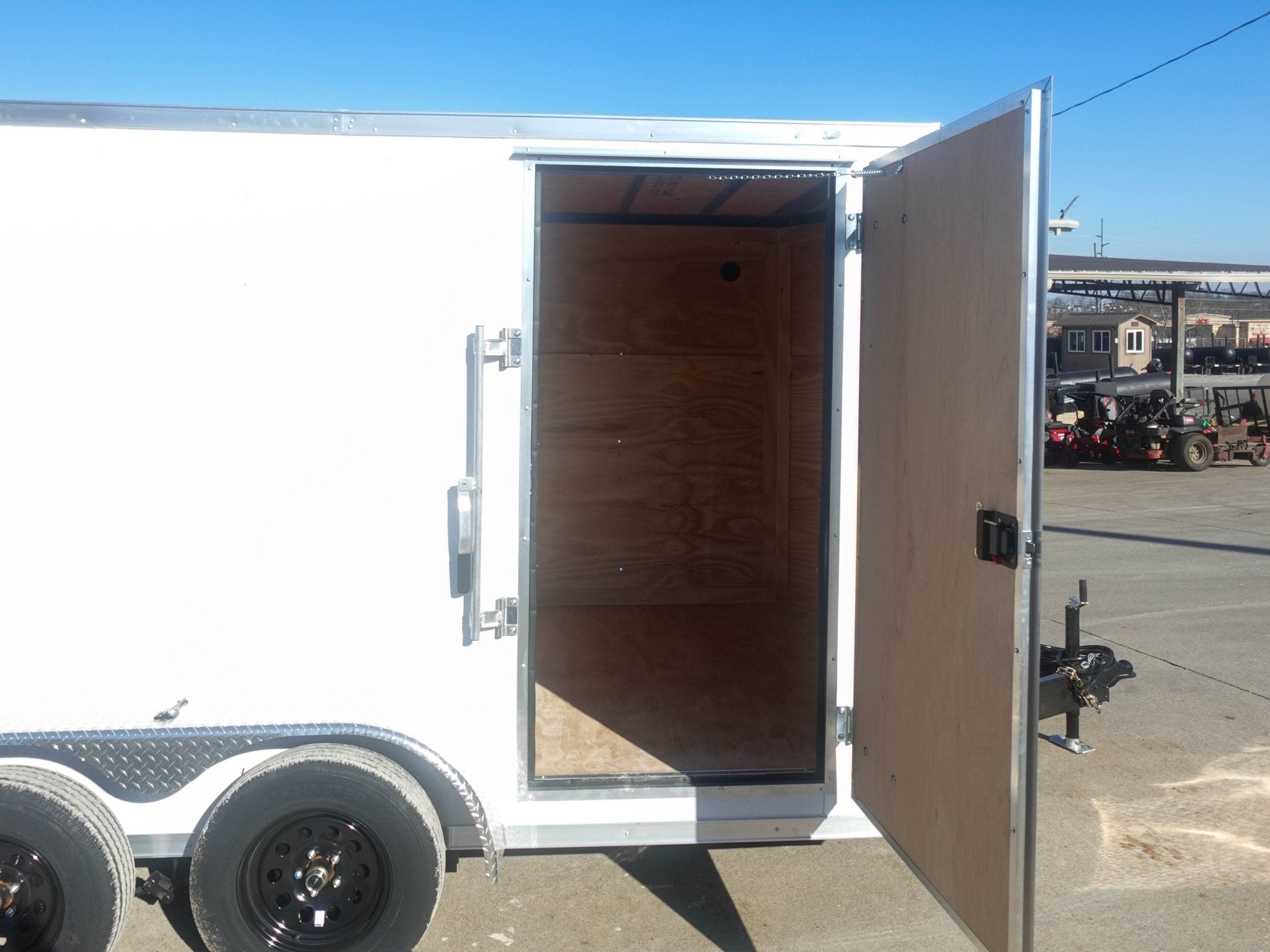 7×12 Tandem White V-Nose Enclosed Trailer - Image 10