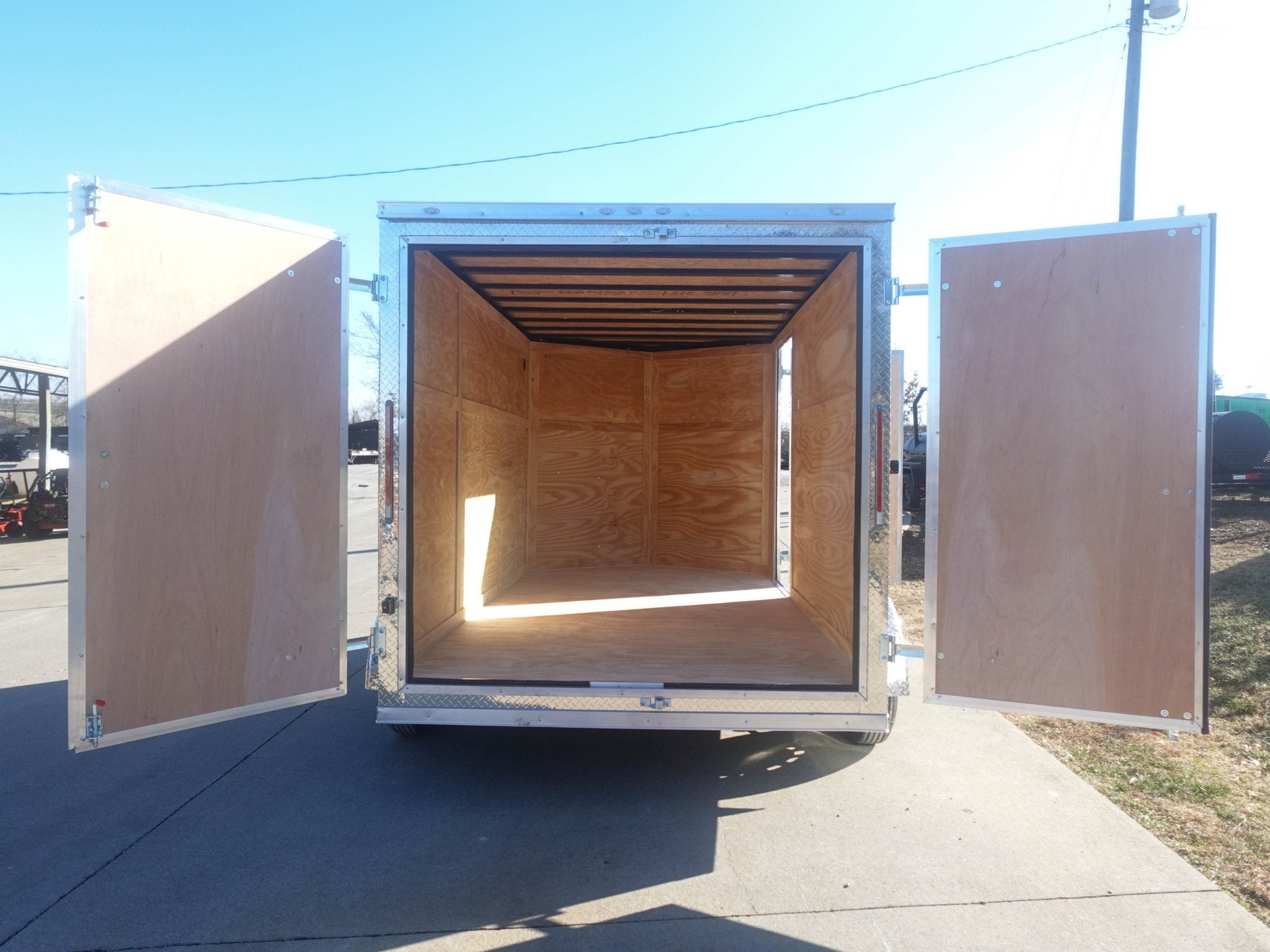 7×12 Tandem White V-Nose Enclosed Trailer - Image 12