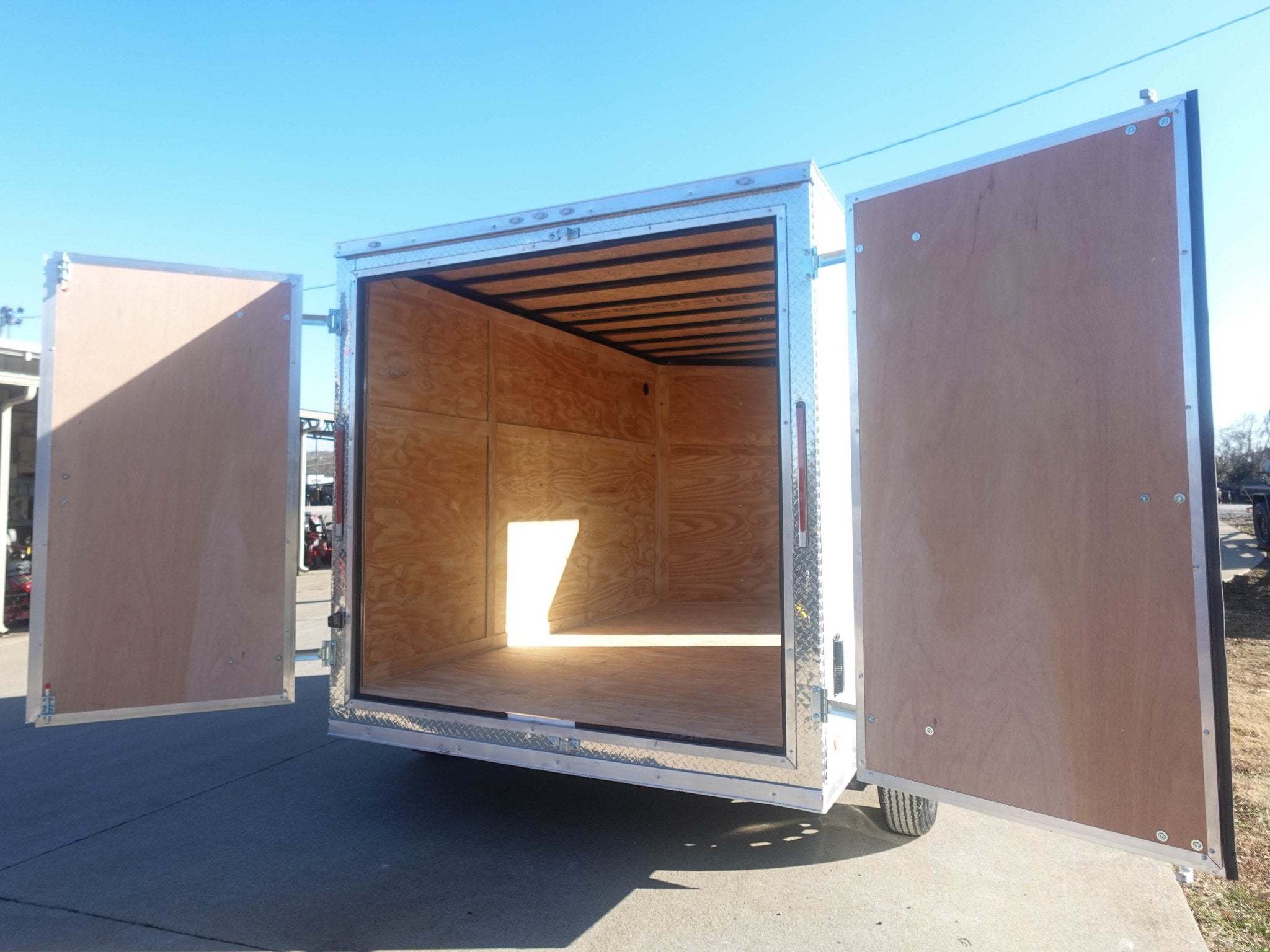 7×12 Tandem White V-Nose Enclosed Trailer - Image 13