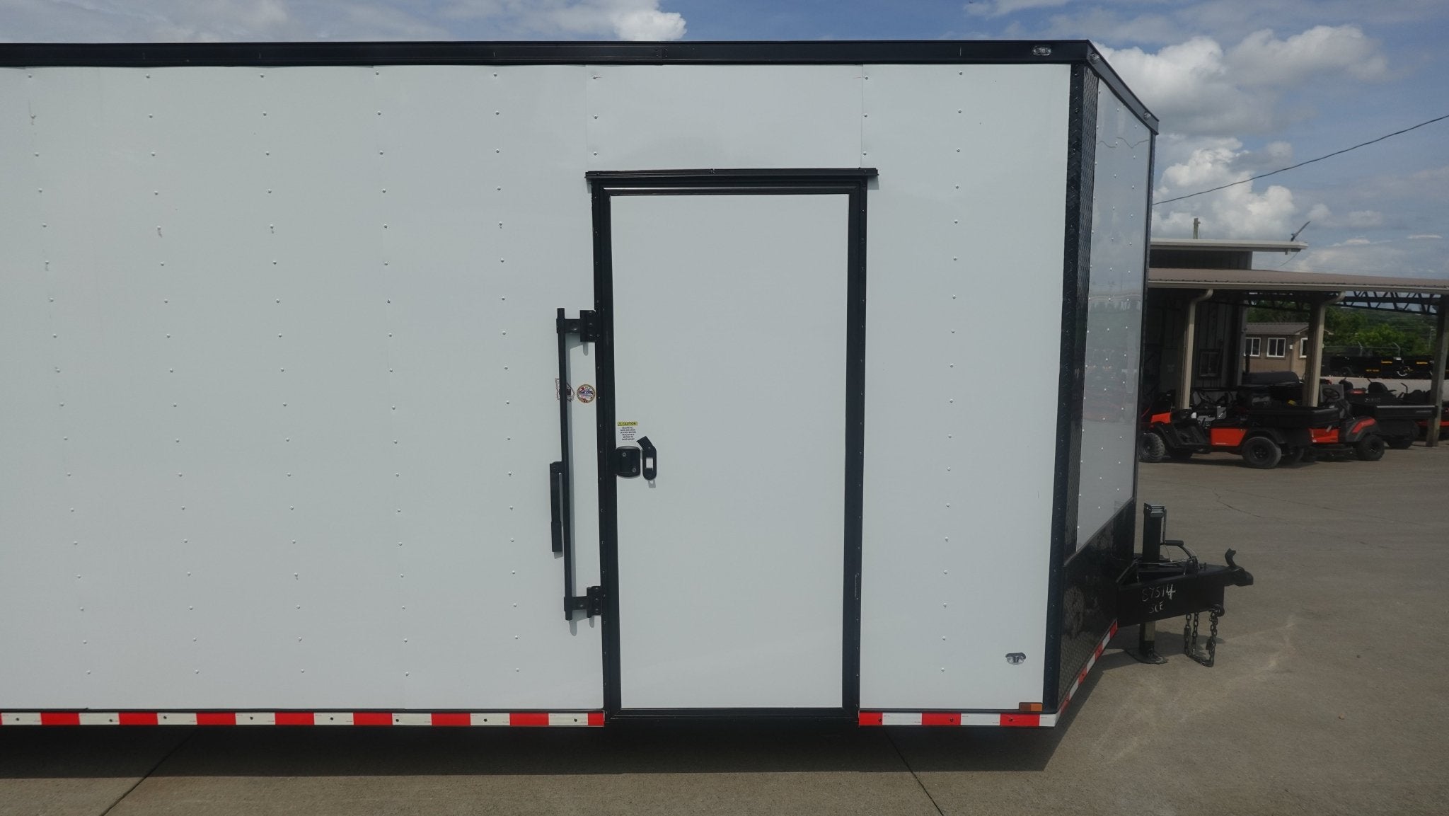 8.5X36 White With Black Out Enclosed Trailer With Escape Doors E Track Floor (3) 7K Axles 21K GVWR - Image 4
