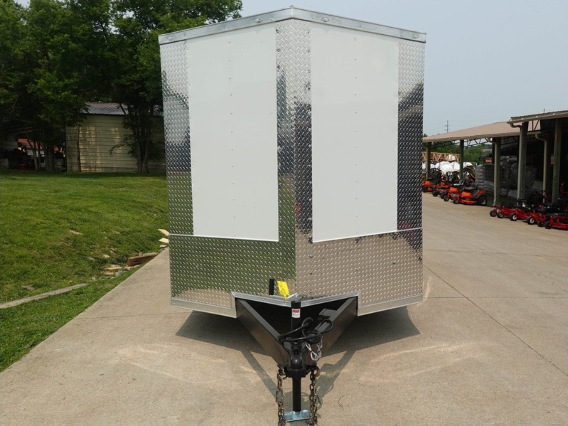 7×16 Tandem White V-Nose Hybrid Enclosed Trailer - Image 2