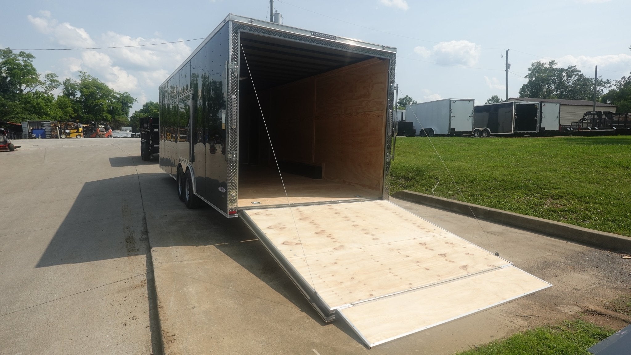 8.5X24 Black Enclosed Trailer (2) 5,200lb Axles Escape Door - Image 12