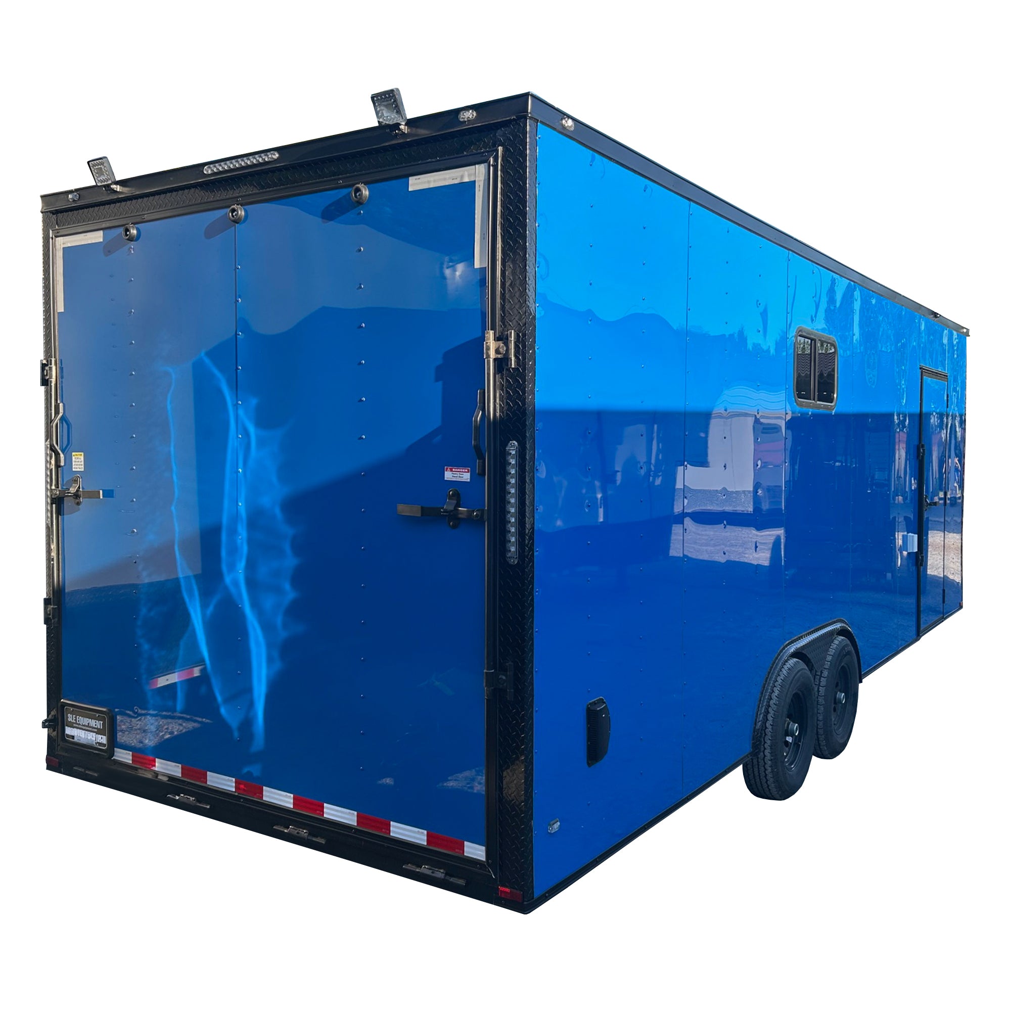 8.5′ X 24′ Cobalt Blue With Blackout Custom Enclosed Trailer - Image 3