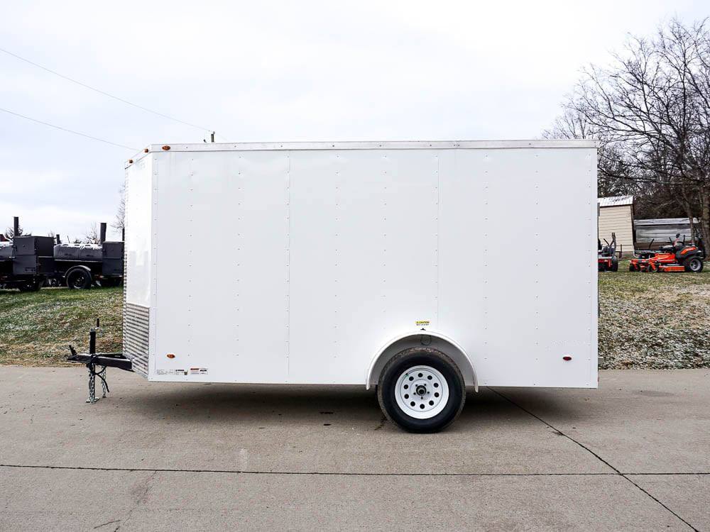 6×12 V-Nose Enclosed Trailer with Ramp and Side Door (1) 3,500lb Axle - Image 2