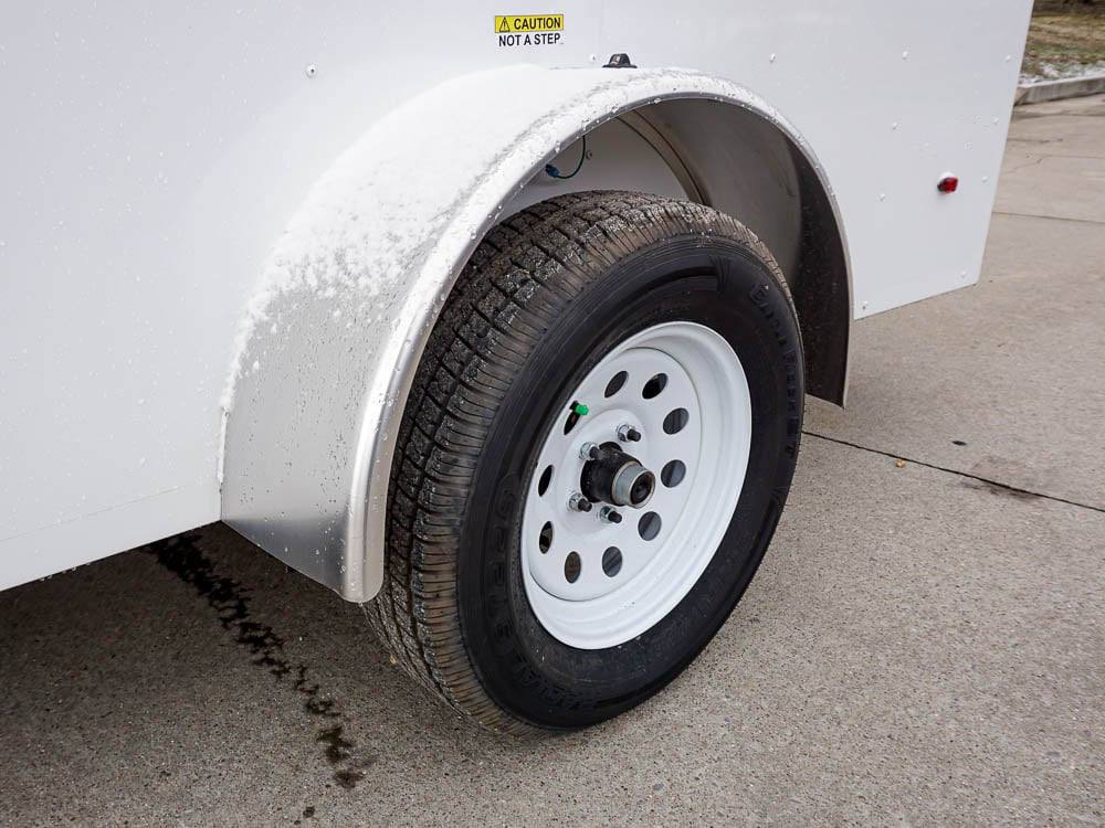 6×12 V-Nose Enclosed Trailer with Ramp and Side Door (1) 3,500lb Axle - Image 15