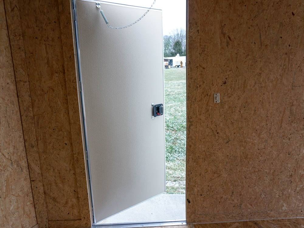 7×16 White V-Nose Enclosed Trailer Lawn Mower Cargo Trailer Storage - Image 22