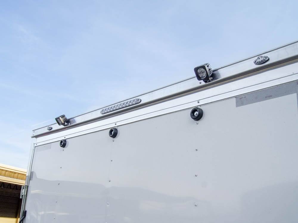 8.5×28 Flat Nose White Enclosed Trailer (2) 5,200lb Axles Cargo Storage - Image 12