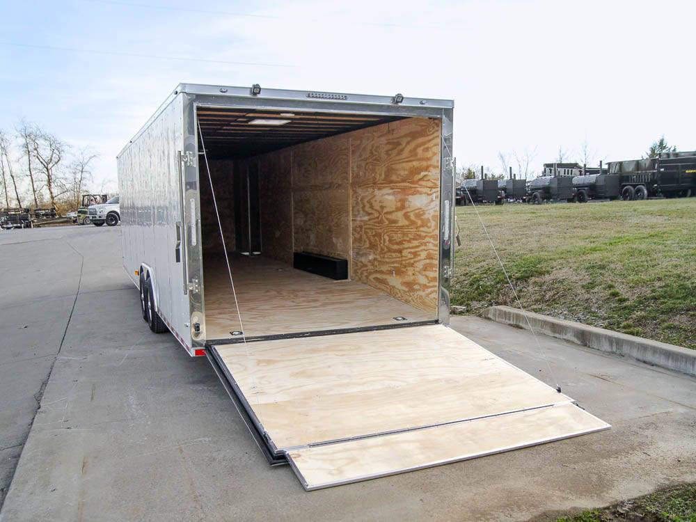 8.5×28 Flat Nose White Enclosed Trailer (2) 5,200lb Axles Cargo Storage - Image 16