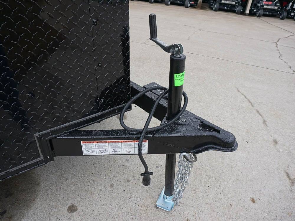 7×14 Enclosed Trailer Red V-Nose Blackout Package 3,500lb Axle Storage - Image 12