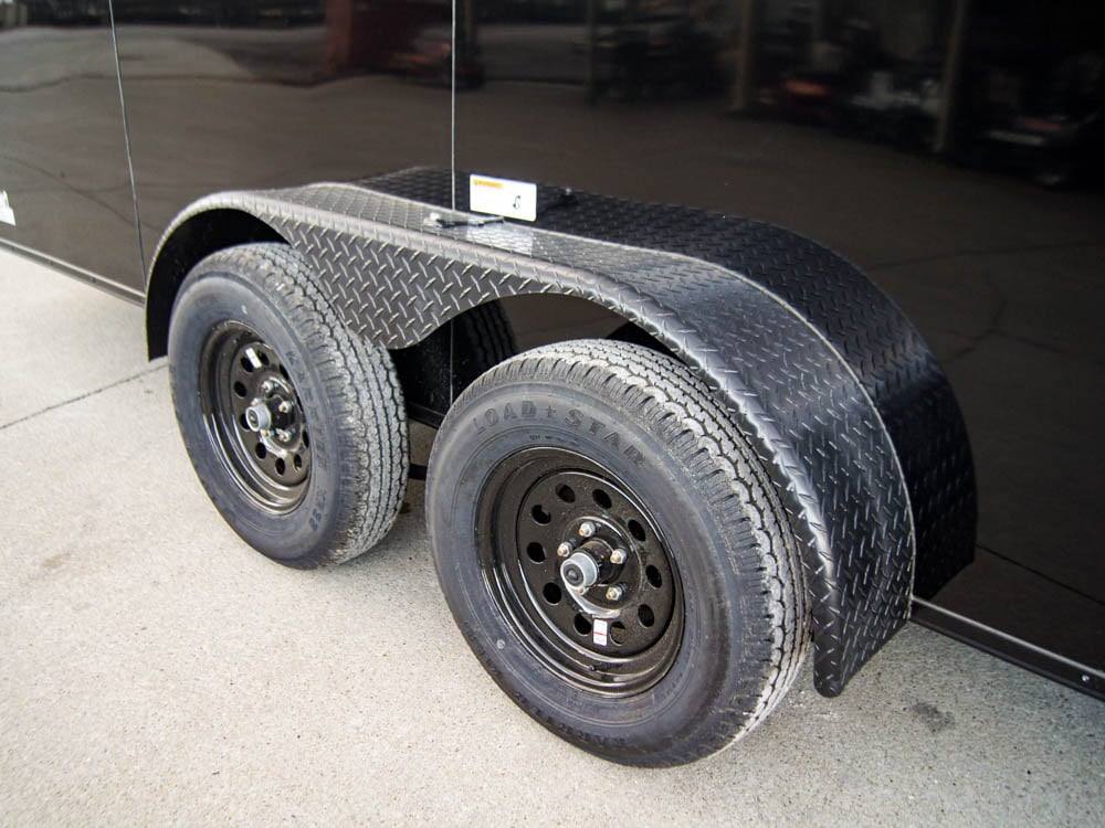 7×14 Black V-Nose Enclosed Trailer Blkout Pkg (2) 3,500lb Axles Elec Pkg - Image 18
